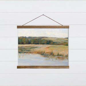 Marshland Painting Wall Art - Landscape Wall Hanging - Farmhouse Wall Decor