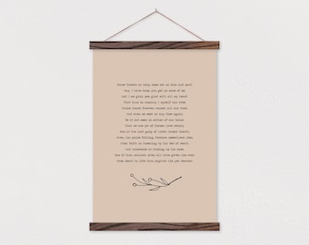 Custom Poem - Simple Bottom Branch Poem with Beige Background - We can personalize any text or pix