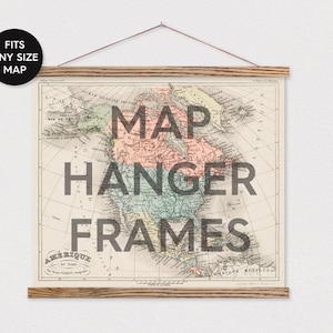 Map Hanger Frame - Magnetischer Posterleiste aus Holz