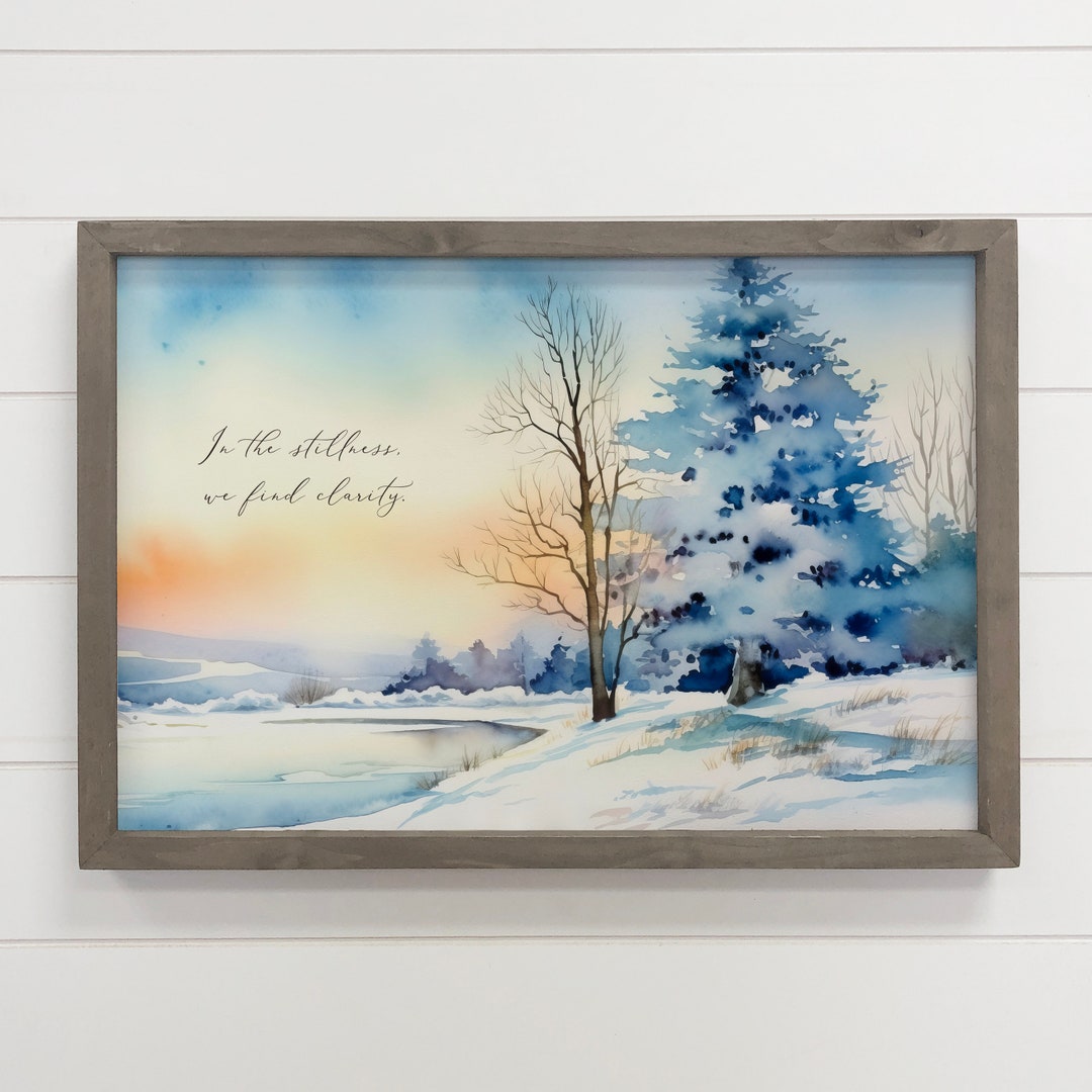 In the Stillness Winter Scene Winter Landscape Canvas Art - Etsy