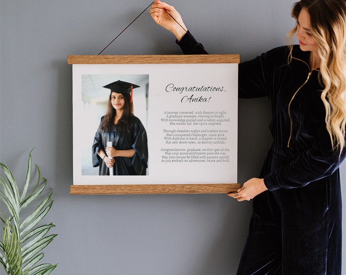 Graduation Gift- Custom Gift for Graduate- Gift for Student- Custom Hanging Canvas-pix