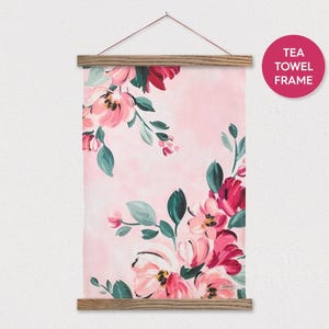 Tea Towel Frame - Hanger with Magnets! Many sizes & stain colors available