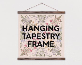 Tapestry Frame - Hanging Magnetic Wood Hanger Frames for Scarf or Fabric Tapestry