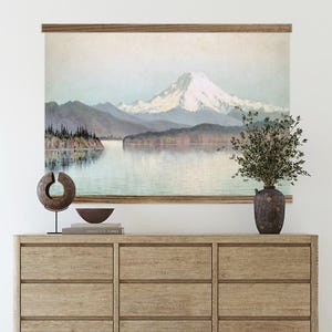 Grande arte de parede do Monte Rainier vista de Kirkland - Decoração de casa - XL