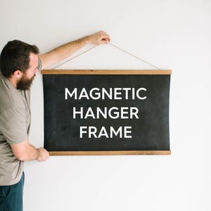 HANGER FRAMES™ - Wooden Magnetic Poster Hanger for Framing Art & Pictures- Poster Hanger- Print Hanger- Wall Hanging- Wooden Poster Hanger