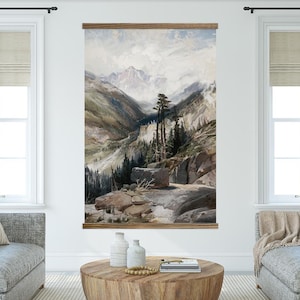 Large Wall Art Decor - Colorado Mountainscape Hanging Tapestry - XL