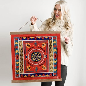 Bandana Frame - Wooden Magnetic Hanger Frame for Bandanas and Scarves