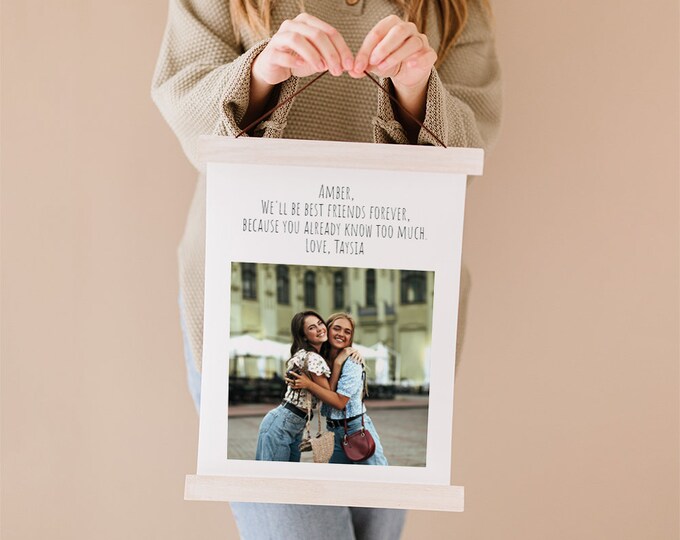 Best Friends Quote- Hanging Canvas Gift for Best Friend-  Girlfriend Gift-  Best Friend Gift-pix