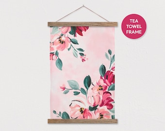 Tea Towel Frame - Hanger with Magnets! Many sizes & stain colors available