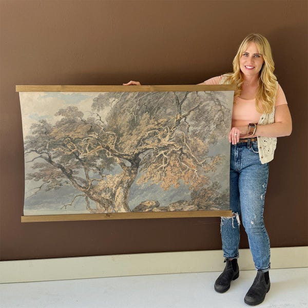 Extra Large Oak Tree Canvas Art - Tapestry Wall Hanging - The Great Tree - XL