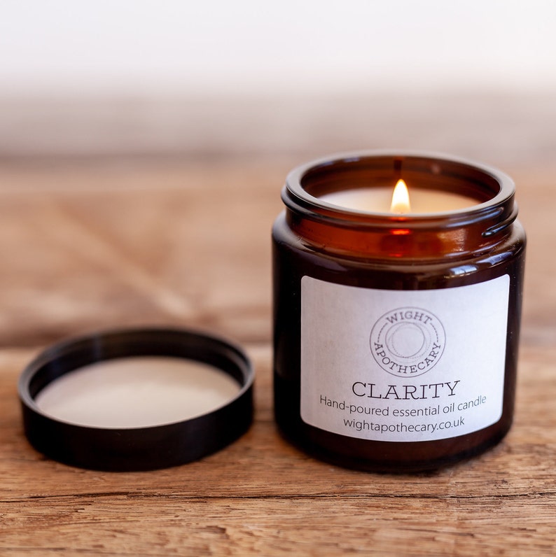 Clarity, 120 ml Aromatherapy Soy Wax Candle, Aromatherapy soy wax Candle, Vegan, Essential oils. image 1