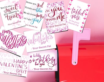 PRINTABLE Secret Santa Gift Tags Set of 8 2 5x3 5 Tags Instant Download