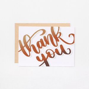 PRINTABLE Thank You Card - Fall Ombré | 5x7 | Handlettered | Instant Download PDF