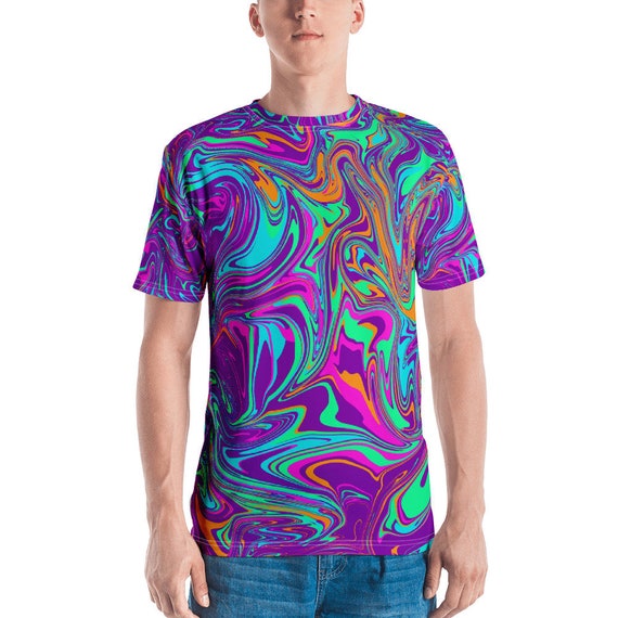 Vaporwave Men's Rave Festival Psychedelic Shirt | Etsy