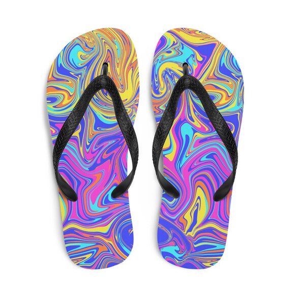 tie dye flip flops