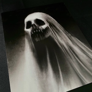 Ghost of the Macabre Art Print, Disturbing Bizarre Portrait, Dark Horror Goth Decor, Creepy Oddity Artwork, 8”x10” Weird Wall Art