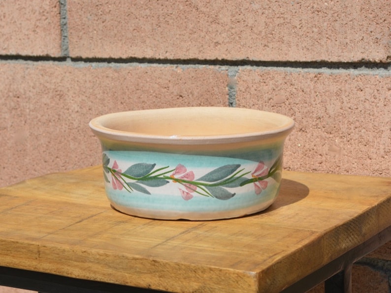 Vintage Lee Pottery Small Round Ceramic Planter Hand Etsy