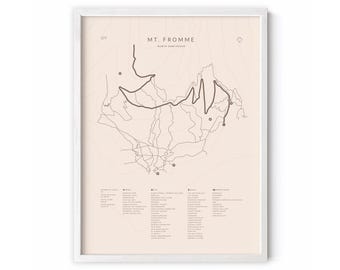 Mt. Fromme Trail Map Poster –  Mountain Bike Wall Art – North Shore BC