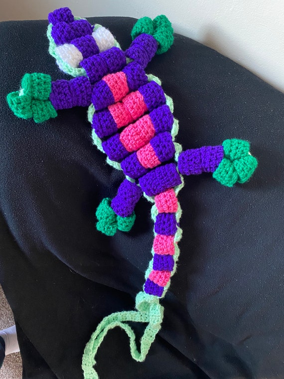 Giant Crochet Bead Lizard Etsy