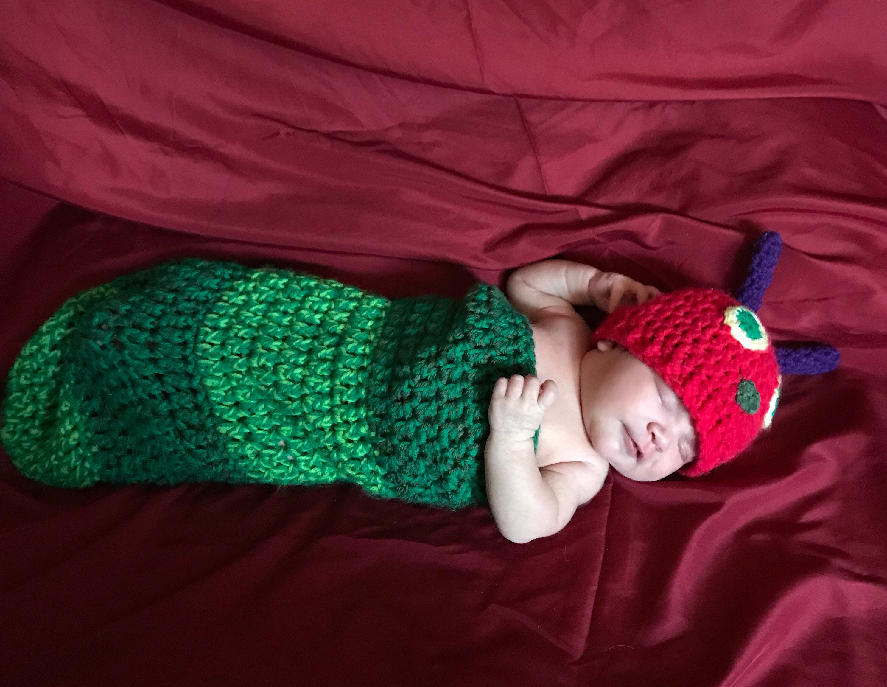 The Very Hungry Caterpillar Newborn Cocoon and Hat Set | Etsy