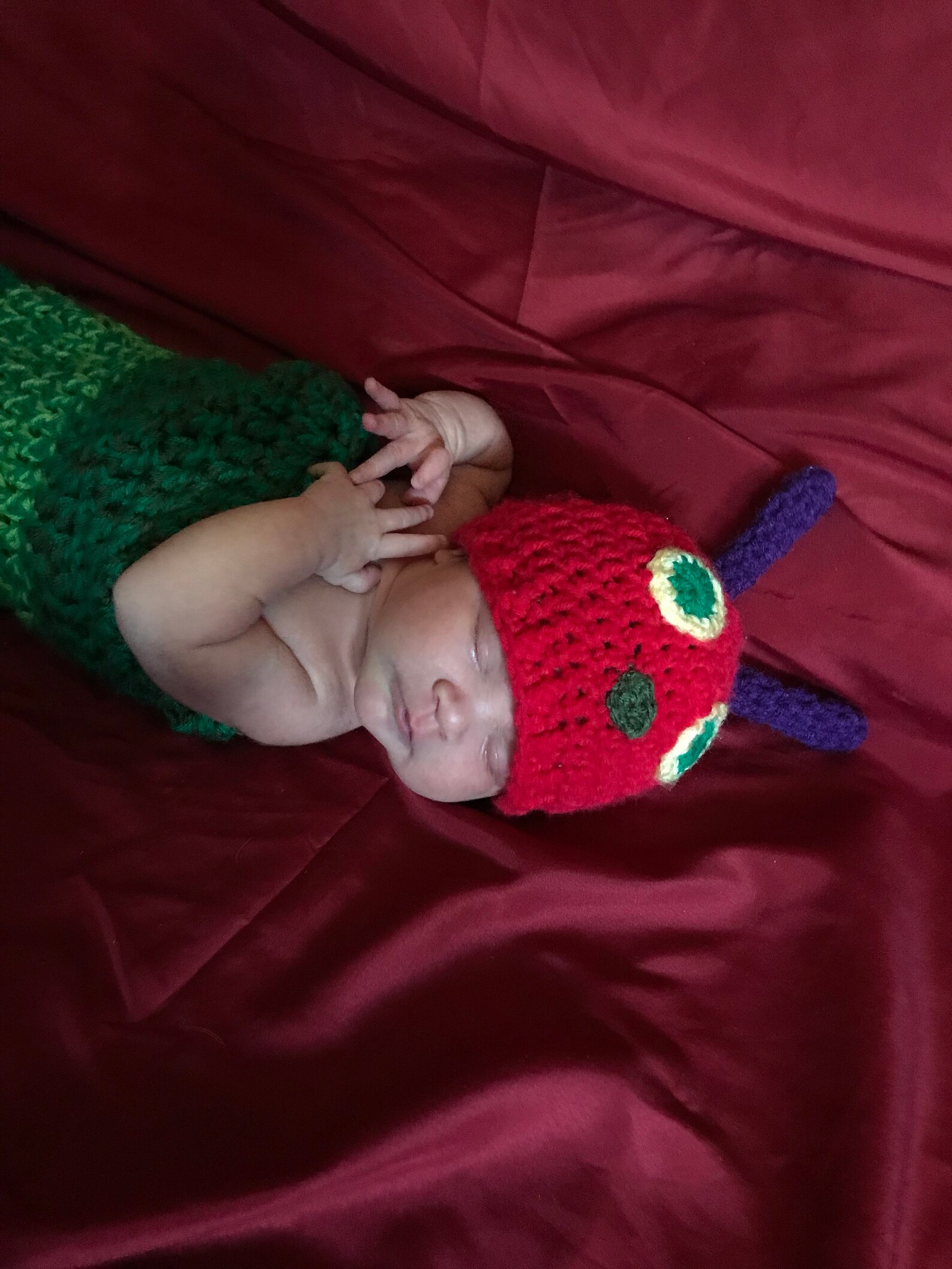 The Very Hungry Caterpillar Newborn Cocoon and Hat Set | Etsy