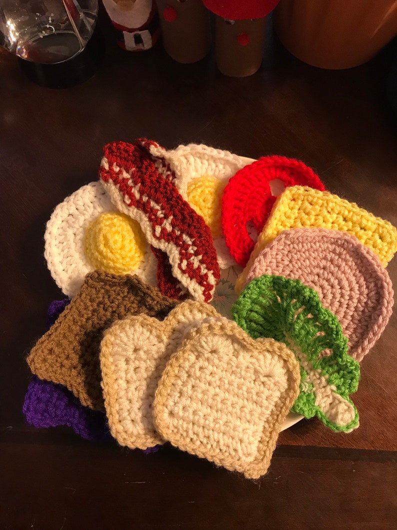 Crochet play food mix and match set Etsy