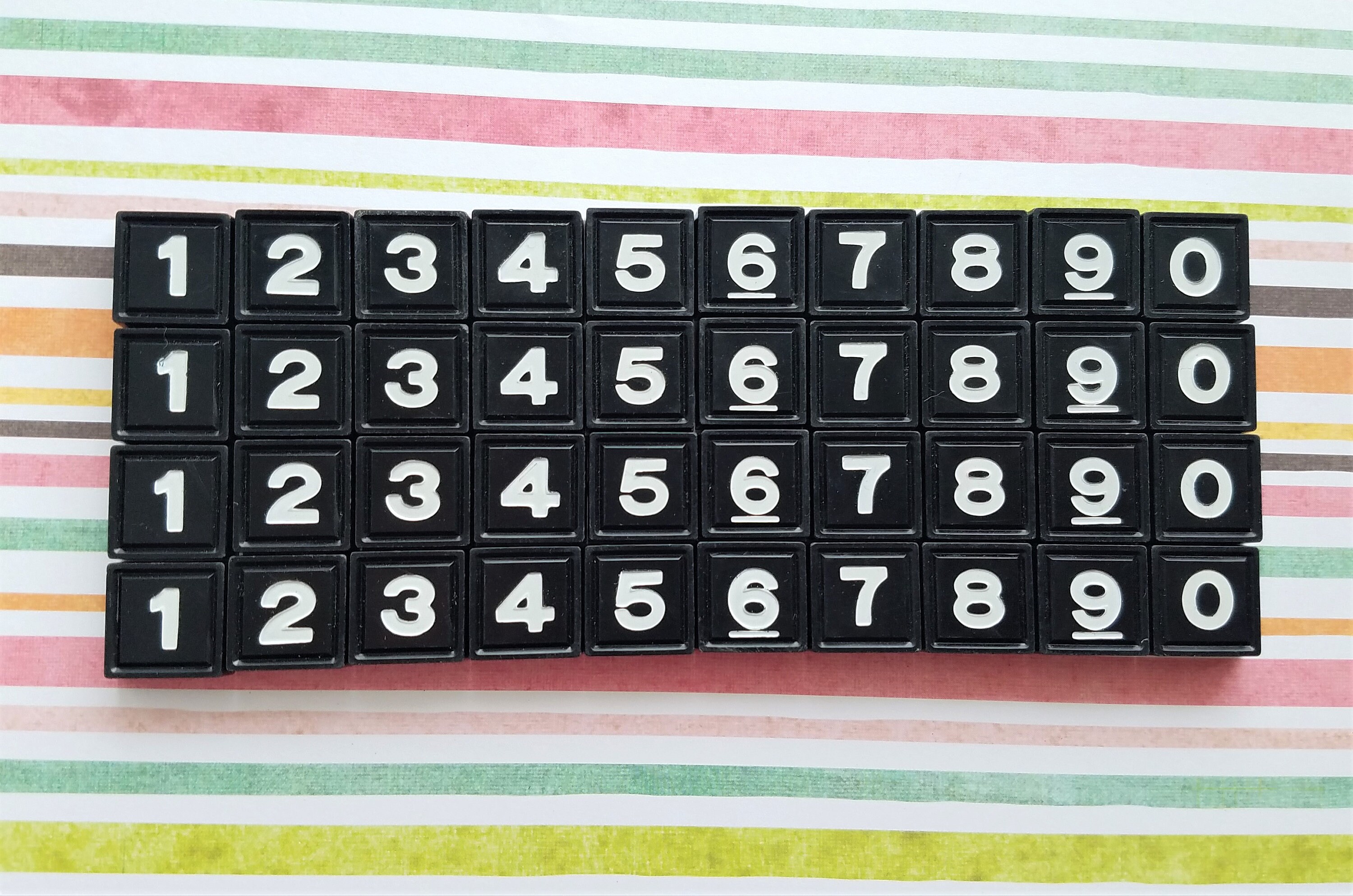 Black & White Plastic Number Tiles for Projects Replacement Etsy