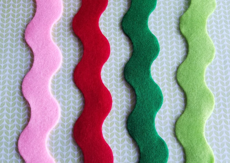 Giant Felt Ric Rac 2 Yards Cut to Order 1.5 Inch Wide Etsy