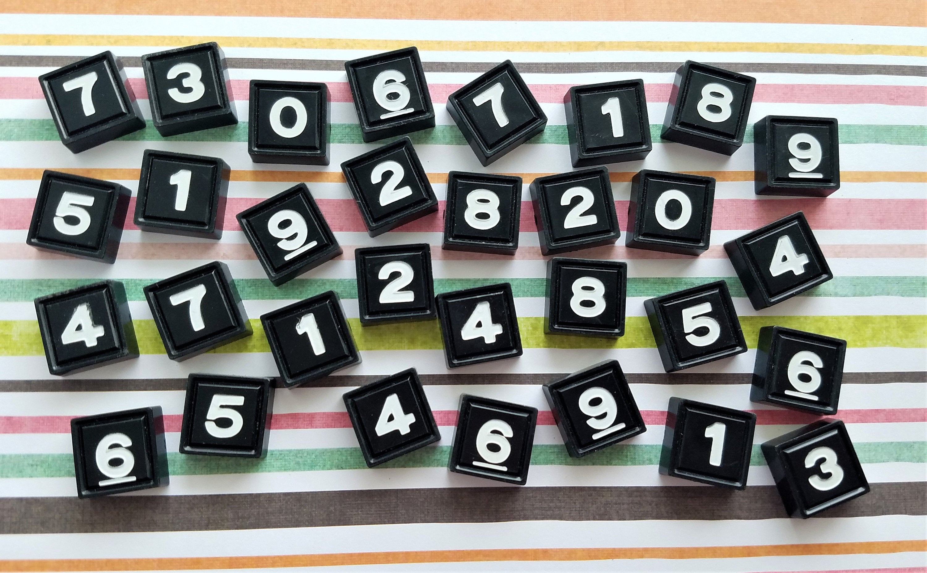 Black & White Plastic Number Tiles for Projects Replacement Etsy