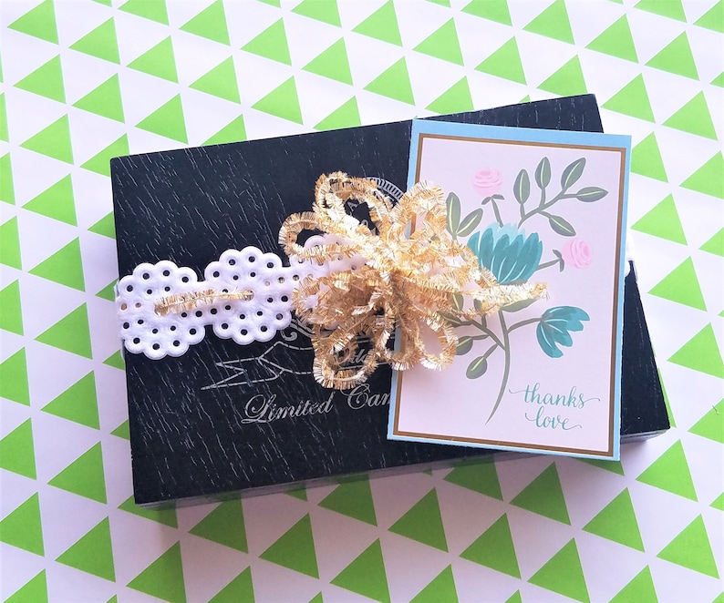 Beautiful Gift Ready to Give or Ship Holiday Hostess Gift Lovely Christmas Ribbon Collection in a Vintage Cigar Box