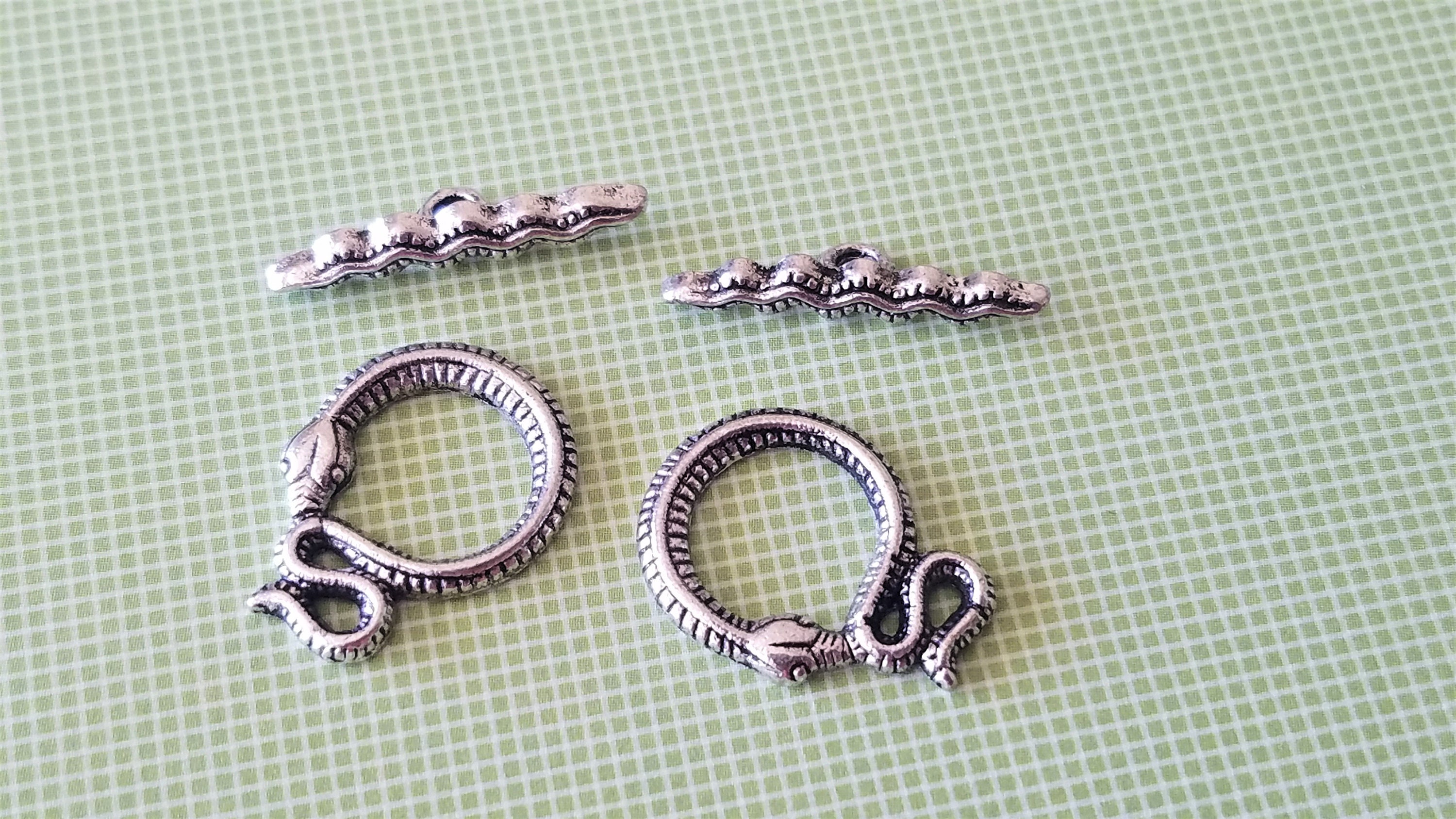 Round Snake Toggle Clasps for Necklaces & Bracelets 2 Sets Etsy
