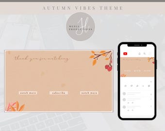 Animated Fall Vibes YouTube Outro | Autumn YouTube Outro Video | Social Media Endscreen | YouTube Video Ending | Social Media Branding