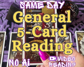 Personalized Tarot Reading: General Question (Video or PDF) Same Day 5-Card Spread