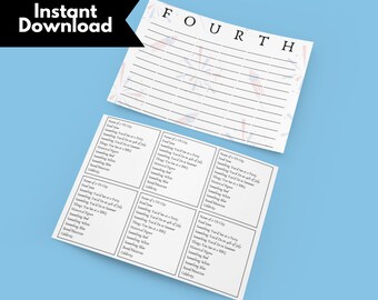 Fourth of July Games, 4th of July Games, 4th of July Game Printable, Printable party game for teens, printable party game for adults