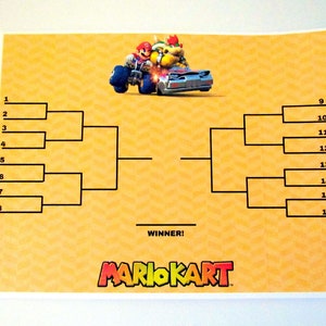 Mario Kart Tournament Brackets 3 Brackets 6 Versions each | Etsy