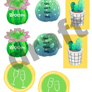 Sips & Succulents Plant and Sip Party Pack Digital Download 11 Files image 8