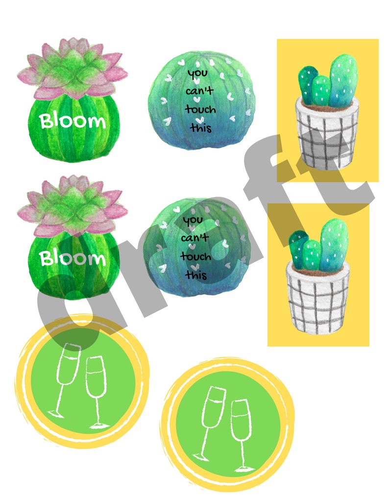 Sips & Succulents Plant and Sip Party Pack Digital Download 11 Files image 8