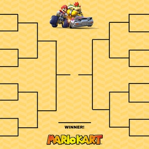 Printable Mario Kart Tournament Bracket