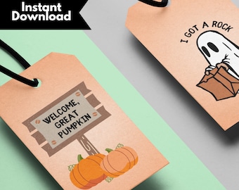 Great Pumpkin Charlie Brown, Halloween Tags Printable, Halloween Favor Tags, Halloween Party Ideas