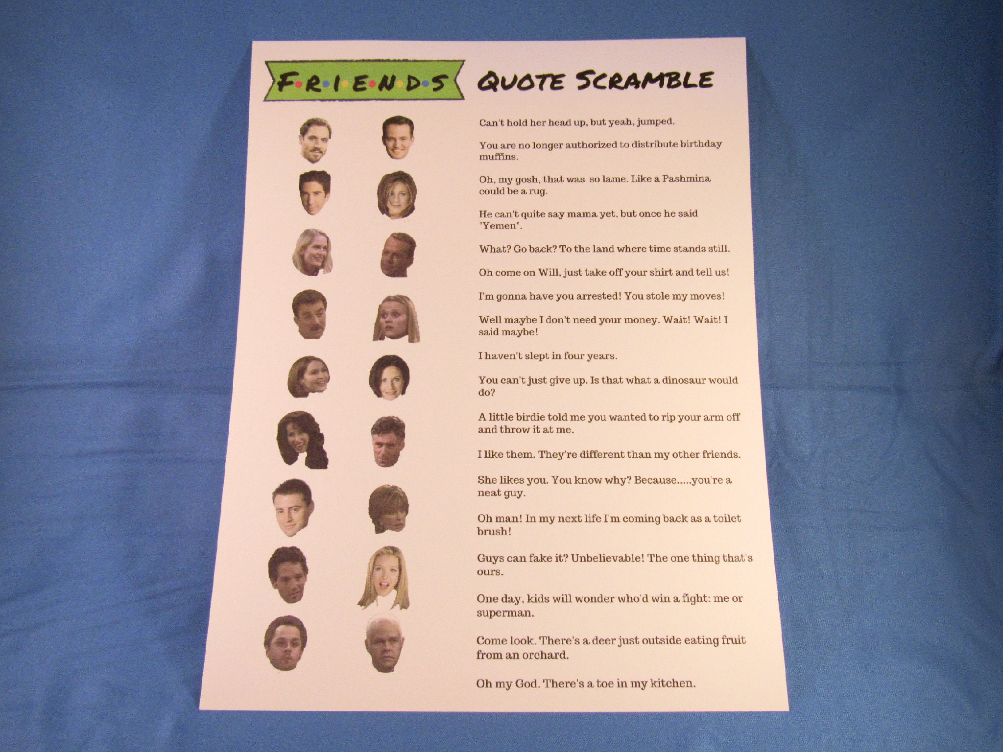 Friends TV Show - Party Pack - Digital Download - Etsy