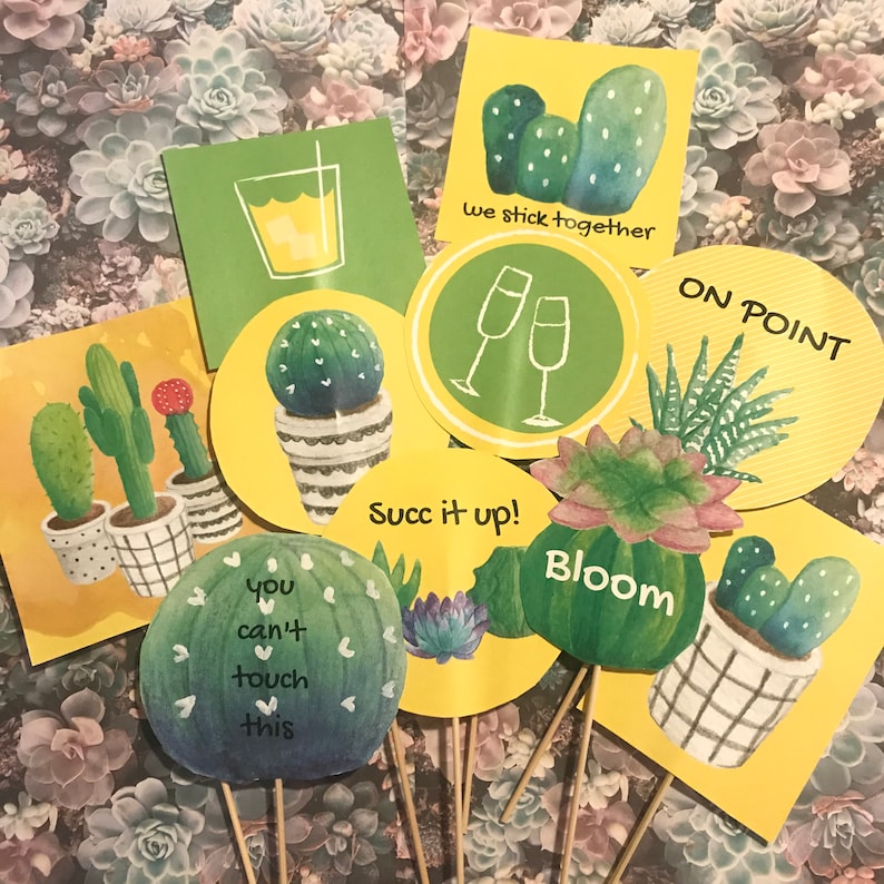 Sips & Succulents Plant and Sip Party Pack Digital Download 11 Files image 2