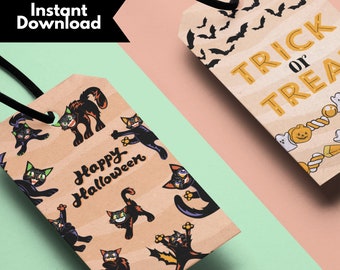 Halloween Tags Printable, Halloween Gift Tags, Printable Halloween Tags, Printable Halloween Gift Tags, Cute Halloween Gift Tags Printable