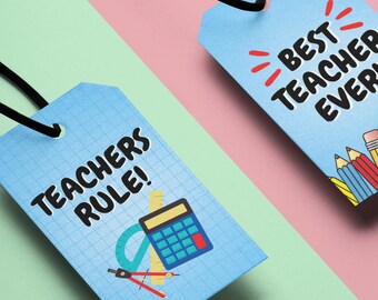 Gift Tags for Teachers, Teacher Gift Tags, Teacher Gift Tag End of Year, Best Teacher Tag Printable, Teacher Appreciation Tags, Best Teacher