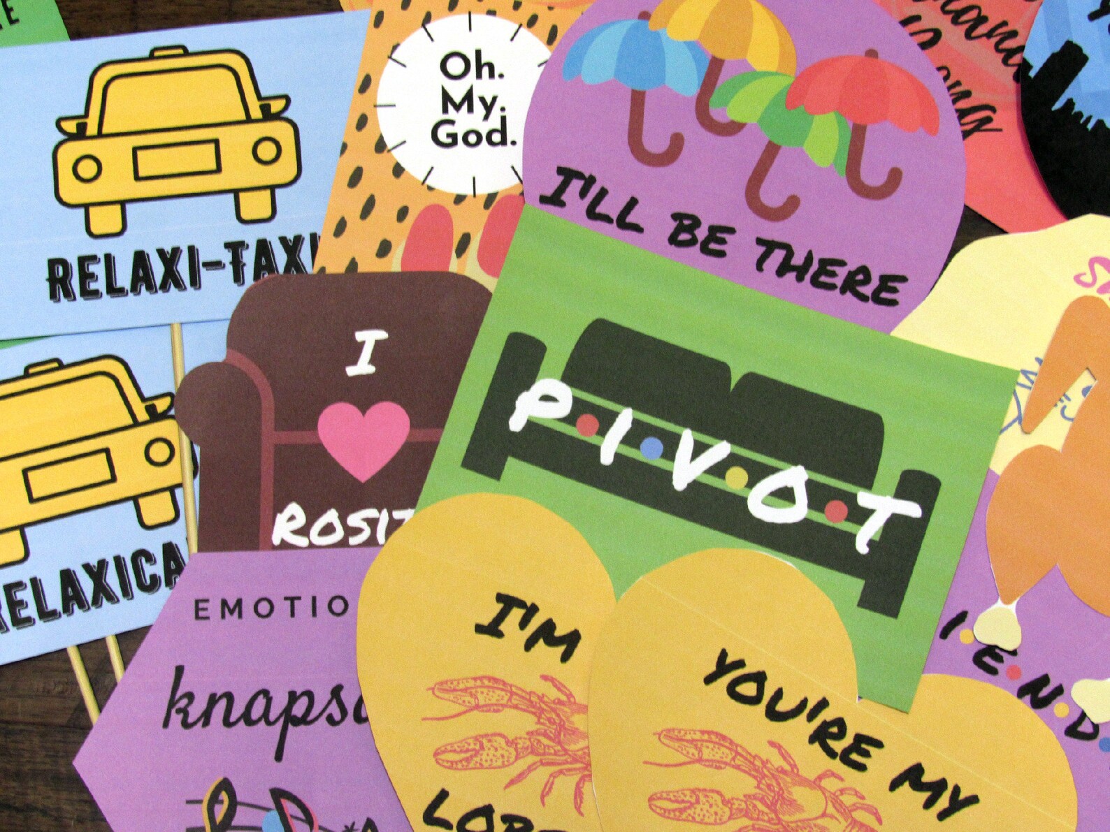 Friends TV Show - Photo Props - Digital Download - Friends Party Theme ...