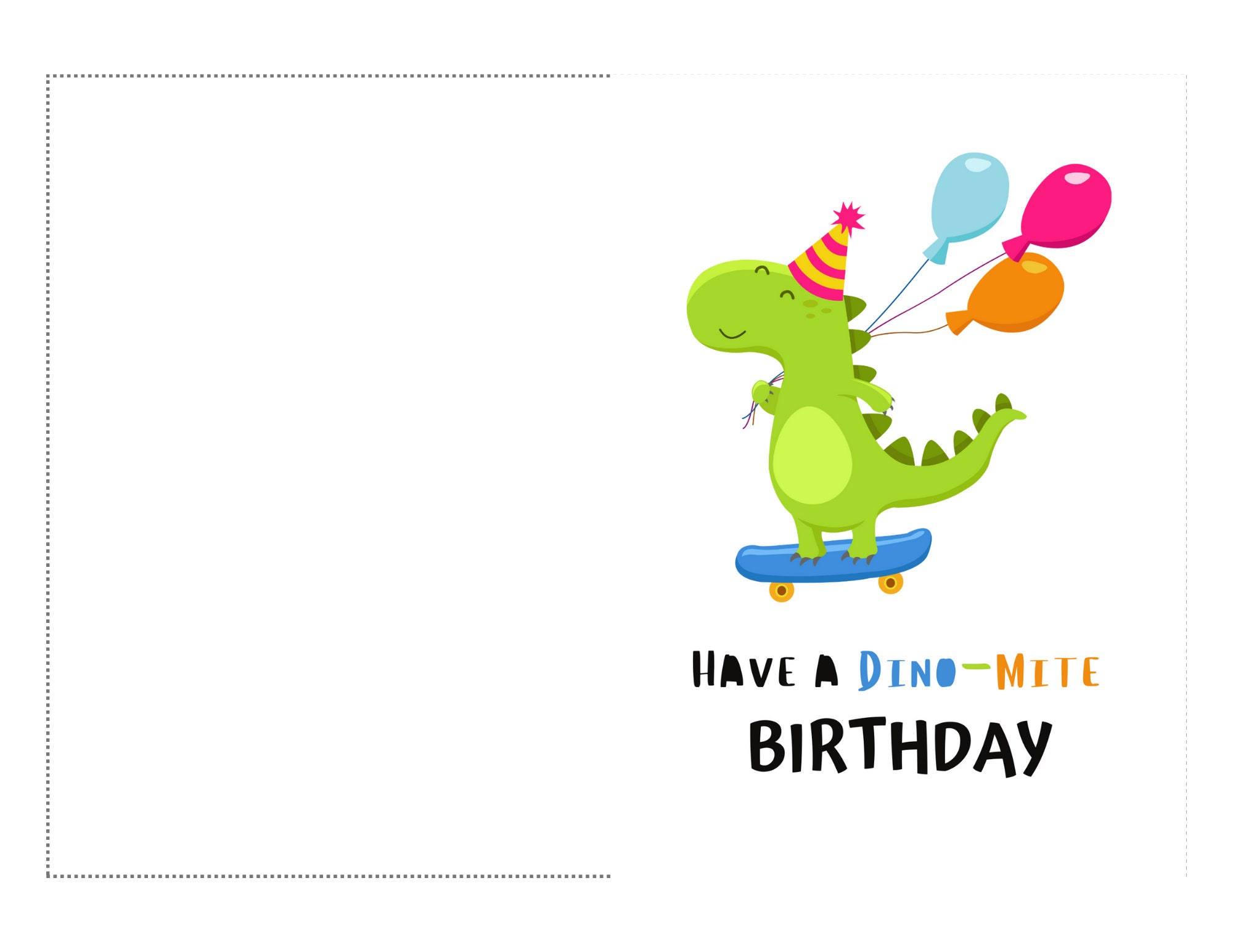 Dinosaur Birthday Card Printable - Il Fullxfull.5038619736 7ppu