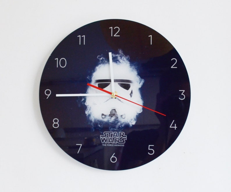 Star Wars Clock Wall Art Modern Farmhouse Cool Silent Rustic