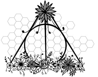 Free Free 300 Floral Deathly Hallows Svg Free SVG PNG EPS DXF File