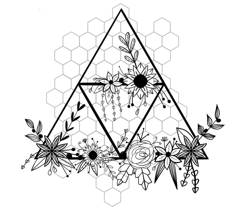 Download Legend Of Zelda Inspired Floral Triforce Svg For Cricut Silhouette Cutting Machines Scrapbooking Papercraft Kromasol Com