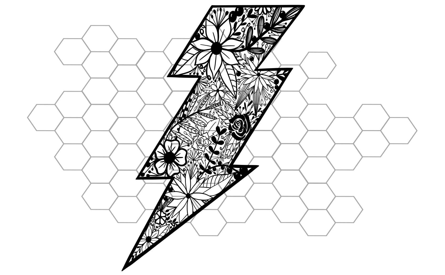 Download Floral Lightning Bolt Harry Potter Inspired Svg For Cricut Etsy