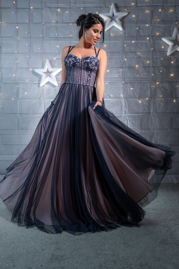 Elegant Long Coffee Prom Dresses 2019 Tulle Appliques Princess Ball Gown  Vintage Evening Dress on Luulla